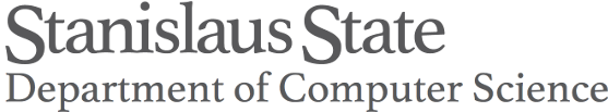 Image, site banner. CSU STANISLAUS DEPARTMENT OF COMPUTER SCIENCE